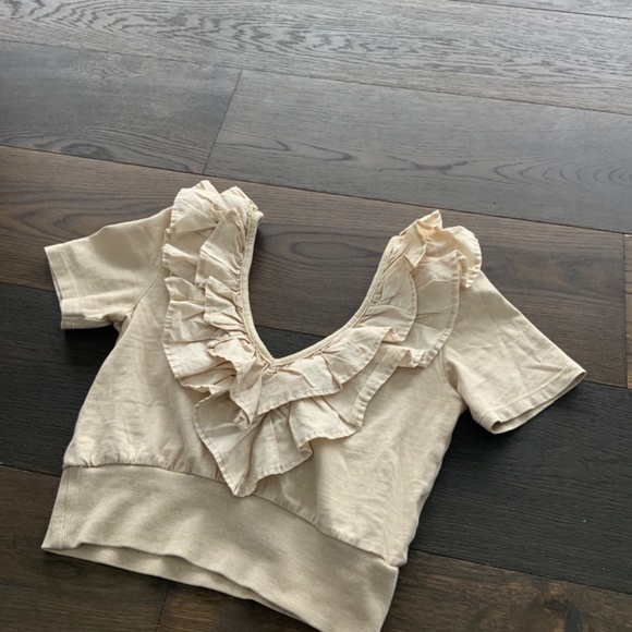 Zara Ruffled Crop Top - Picture 2 of 5